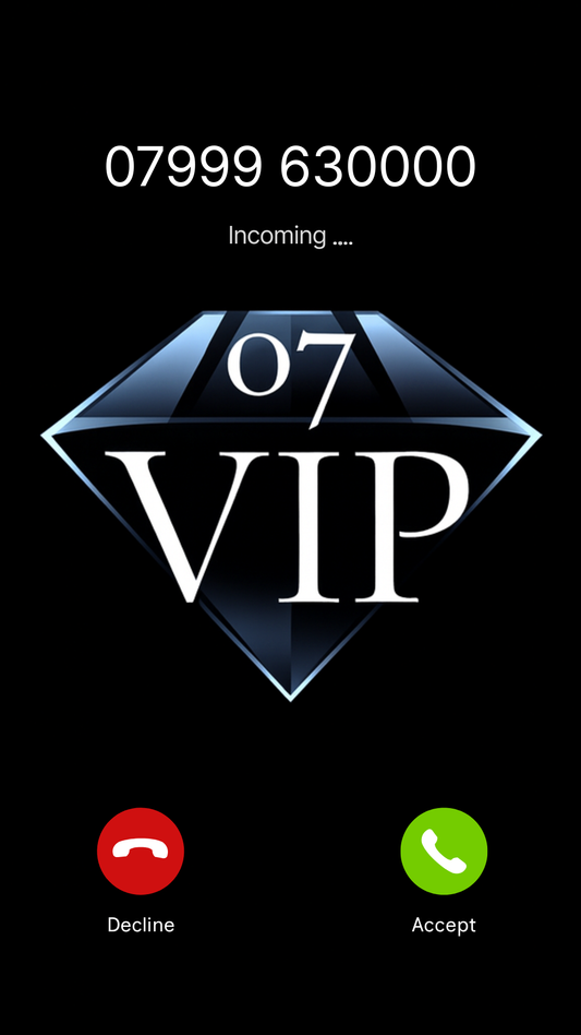 VIP UK mobile number {{ product.title }} on incoming call screen – premium memorable phone number