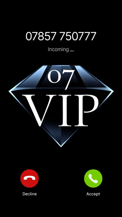 VIP UK mobile number {{ product.title }} on incoming call screen – premium memorable phone number