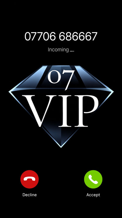 VIP UK mobile number {{ product.title }} on incoming call screen – premium memorable phone number