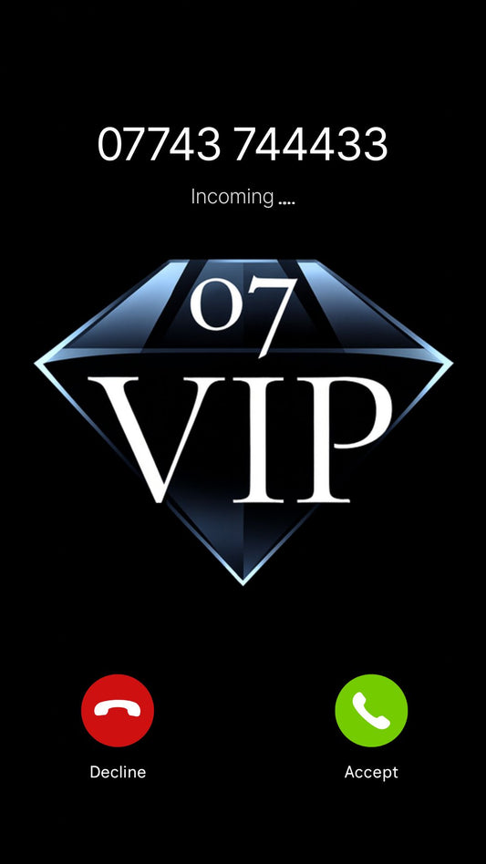 VIP UK mobile number {{ product.title }} on incoming call screen – premium memorable phone number